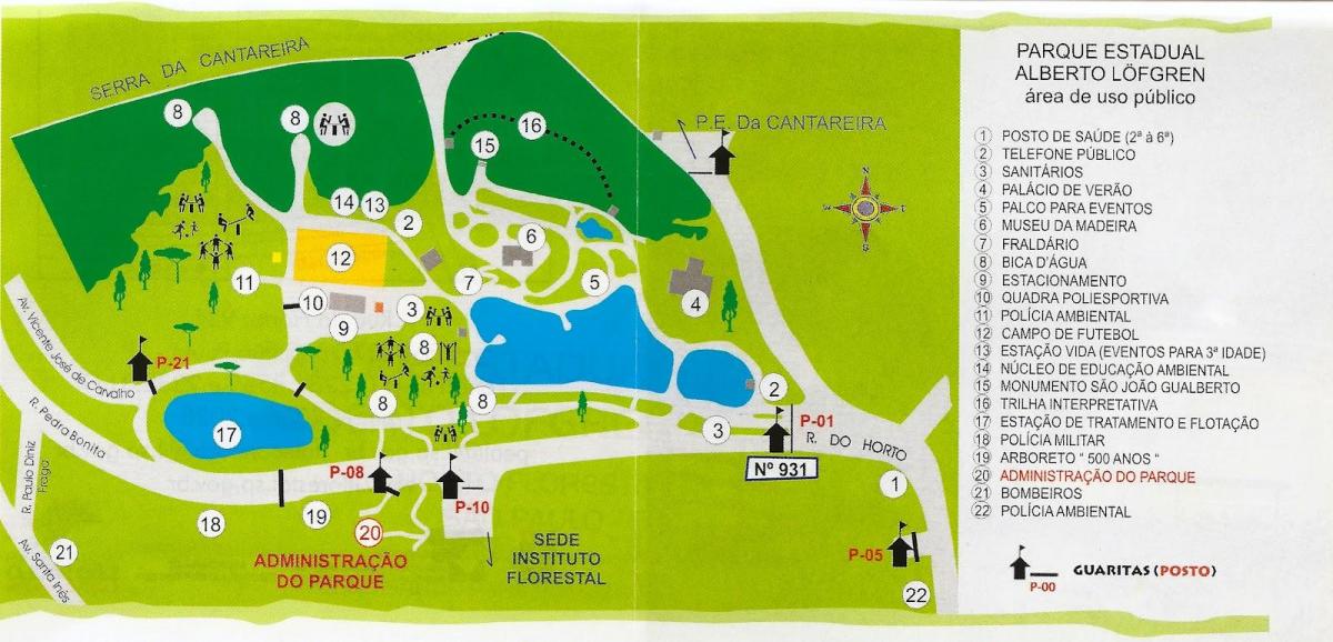 Χάρτης του Alberto Löfgren πάρκο