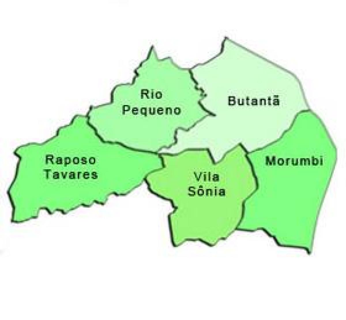 Χάρτης της Butantã υπο-νομού
