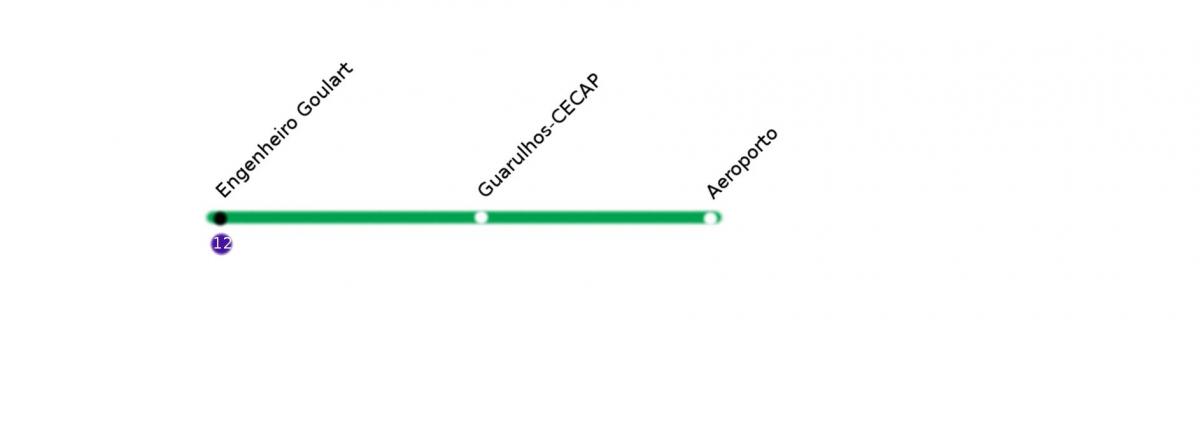 Χάρτης της CPTM Σάο Πάολο - Γραμμή 13 - Jade