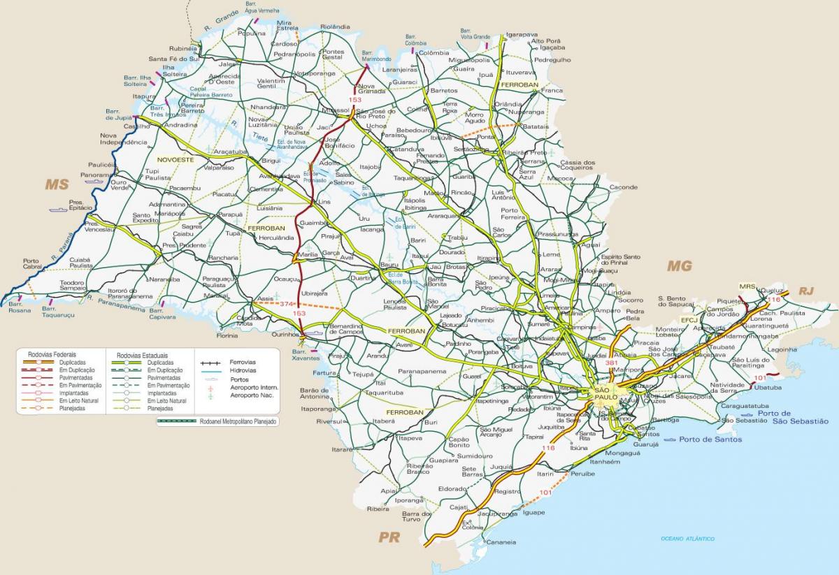 Χάρτης της SP μεταφοράς