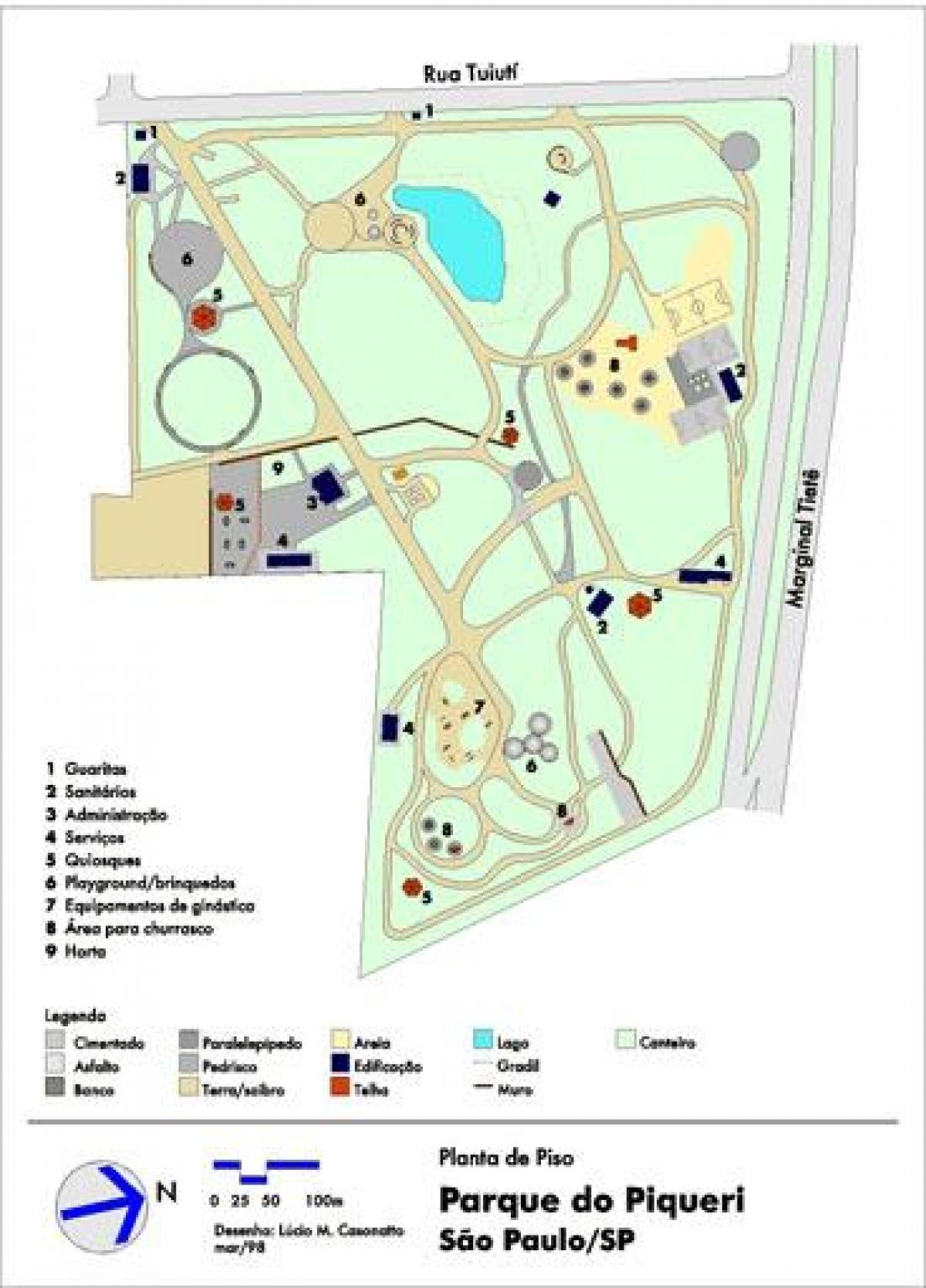 Χάρτης της São Paulo Piqueri Πάρκο