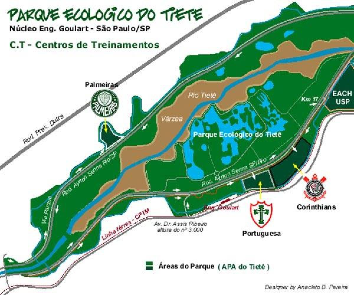 Χάρτης της Tiete Ecological Park