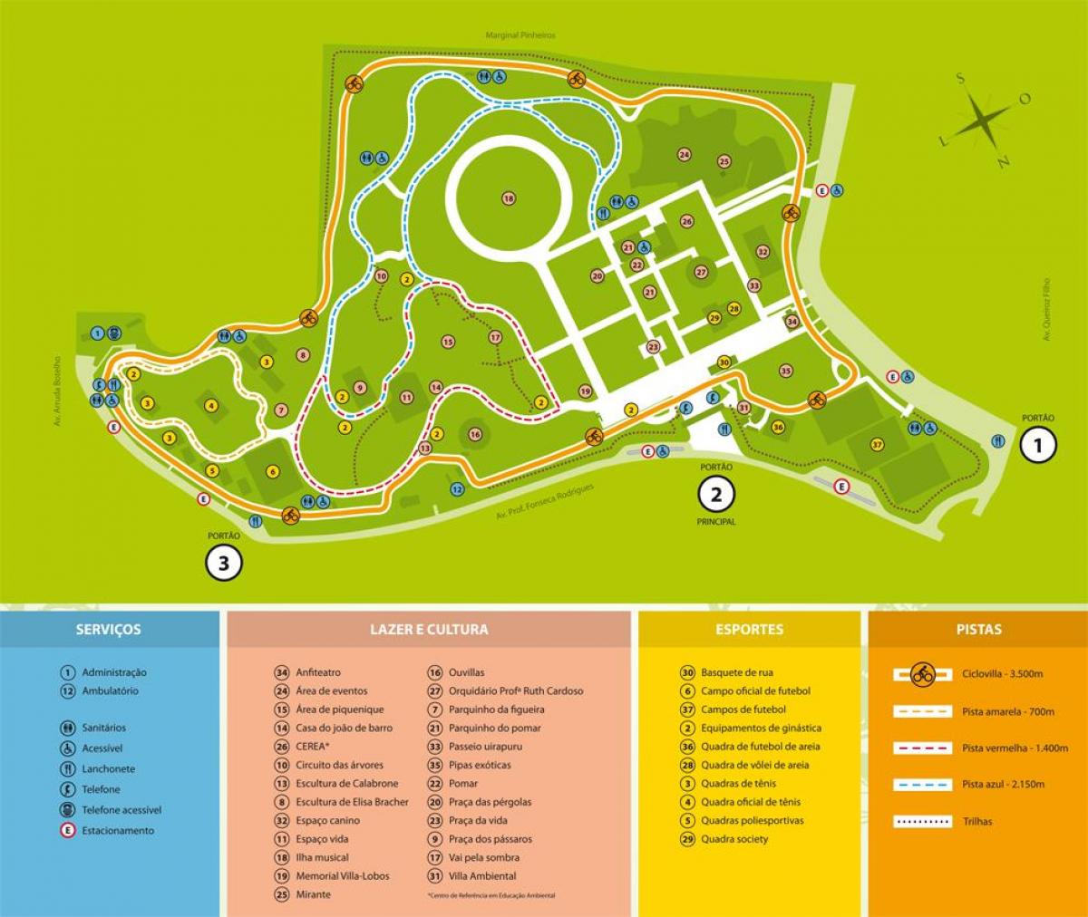 Εμφάνιση χάρτη Villa lobos Park