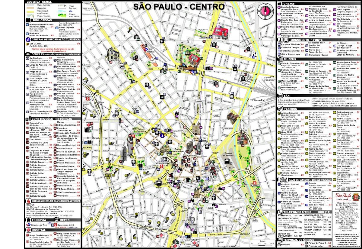 Χάρτης της πόλης του Σάο Πάολο