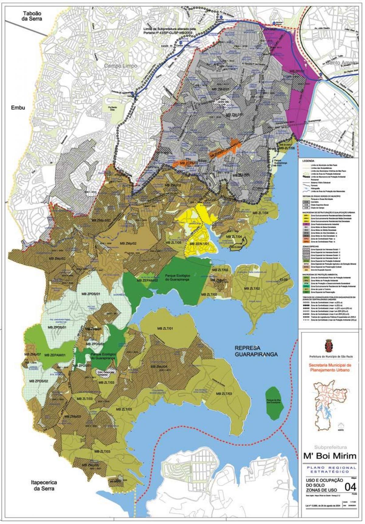Χάρτης της μ'βω Μιριμ Σάο Πάολο - Κατάληψη του εδάφους