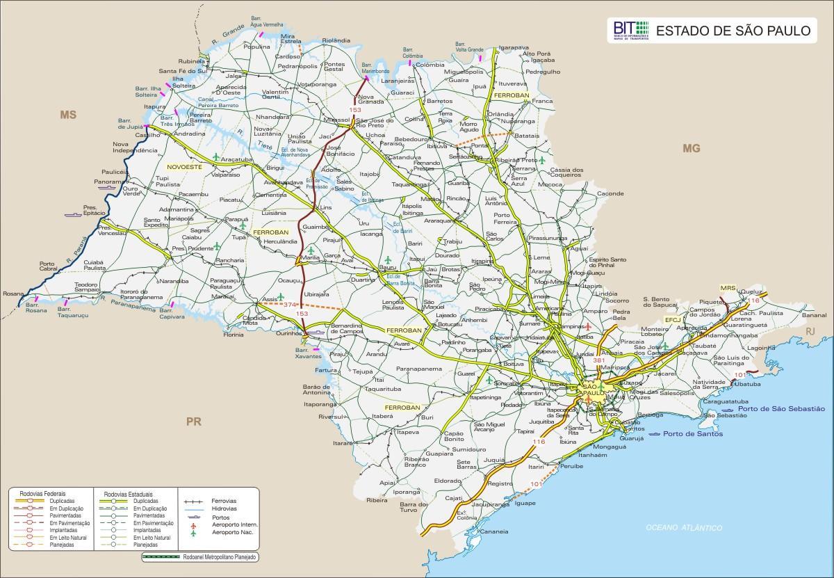 Χάρτης του Σάο Πάολο, Μέλος αυτοκινητόδρομους