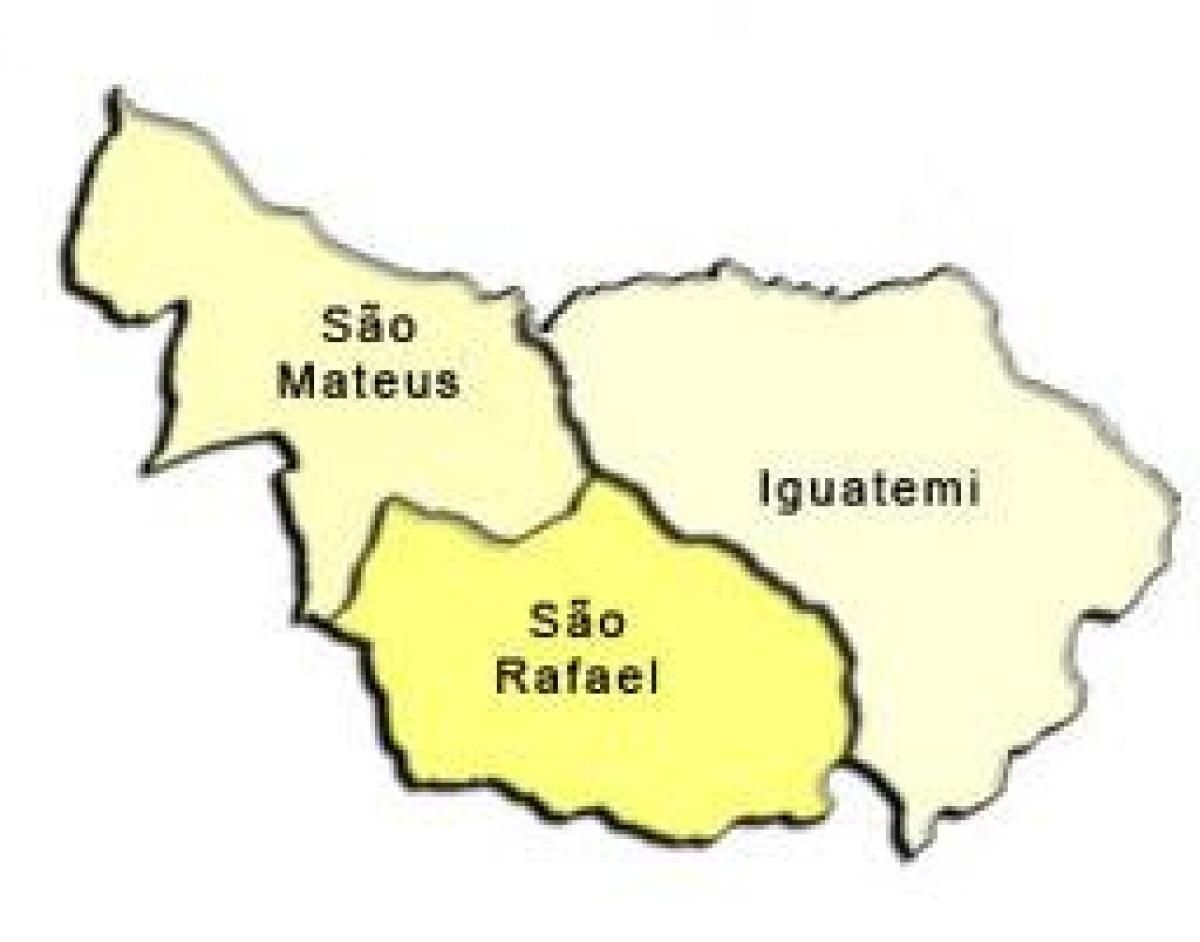 Χάρτης της Σαν Ματευσ υπο-νομού