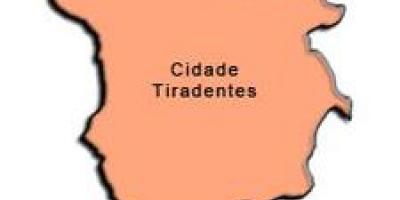 Χάρτης της Cidade Tiradentes υπο-νομού