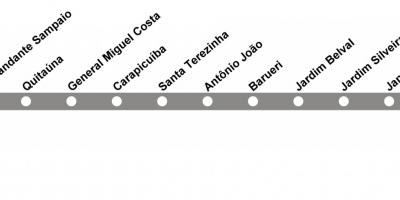Χάρτης της CPTM Σάο Πάολο - Γραμμή 10 - Διαμάντι