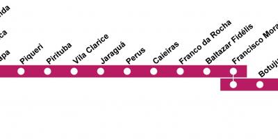Χάρτης της CPTM Σάο Πάολο - Γραμμή 7 - Ruby