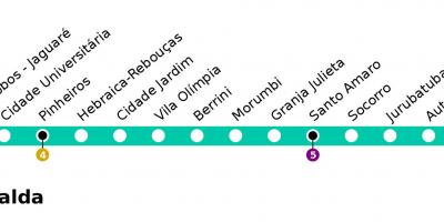Χάρτης της CPTM Σάο Πάολο - Γραμμή 9 - Esmeralde
