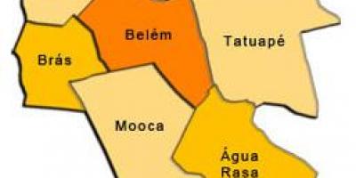Χάρτης της Mooca υπο-νομού