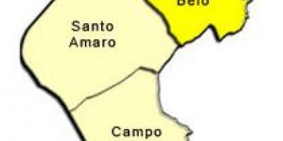 Χάρτης της Santo Amaro υπο-νομού