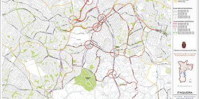 Χάρτης της Ιτακερα Σάο Πάολο - Δρόμους