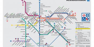 Χάρτης των μεταφορών Σάο Πάολο - Πρόσβαση για αμεα