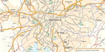Χάρτης του Σάο Πάολο αεροδρόμια