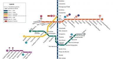 Χάρτης του μετρό του Σάο Πάολο