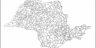Χάρτης του Σάο Πάολο παρθένο - δήμοι
