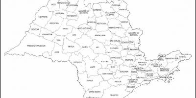 Χάρτης του Σάο Πάολο παρθένο - μικρο-περιφέρειες