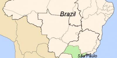 Χάρτης του Σάο Πάολο στη Βραζιλία