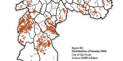 Χάρτης του Σάο Πάολο φαβέλες