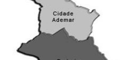 Χάρτης της Σιδαδε Αδεμαρ υπο-νομού