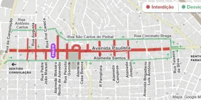 Χάρτης από τη λεωφόρο Paulista του Σάο Πάολο