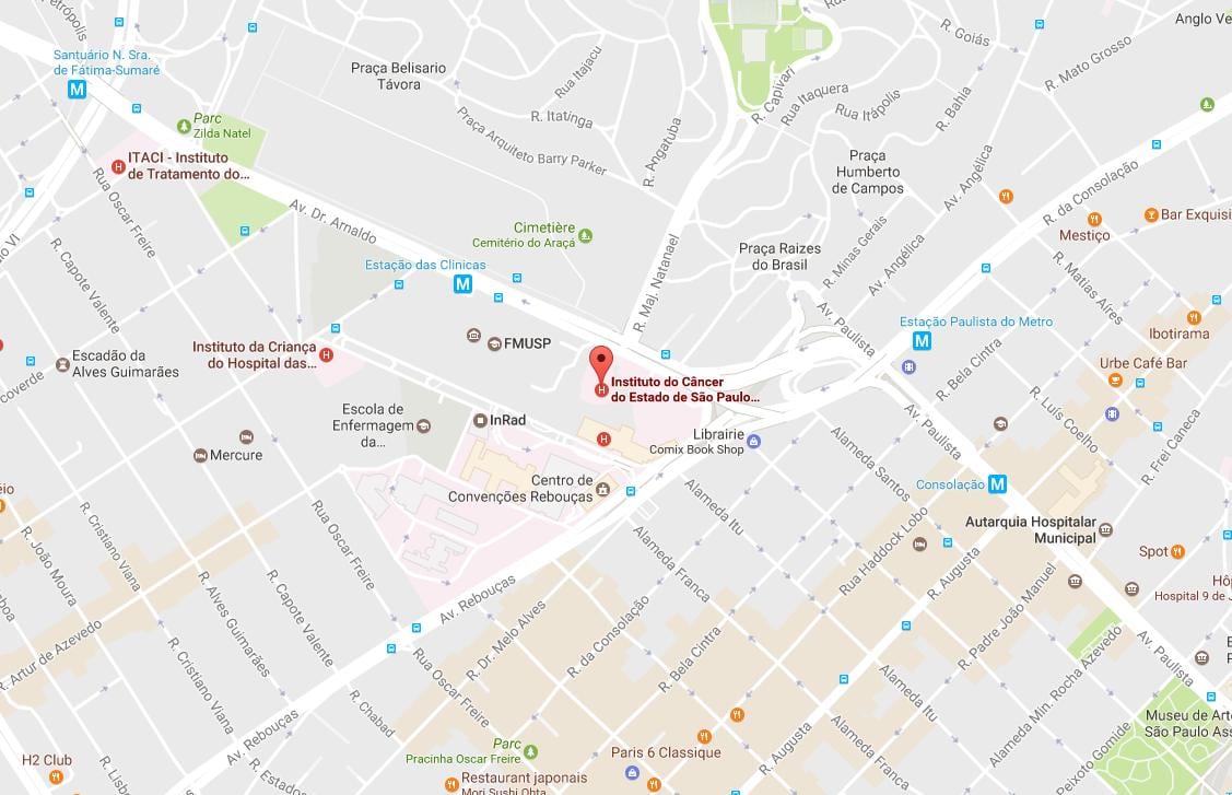 Χάρτης του Ινστιτούτου Καρκίνου του Σάο Πάολο