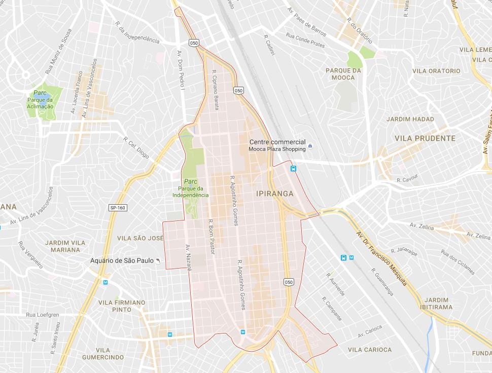 Χάρτης της Ιπιρανγκα Σάο Πάολο