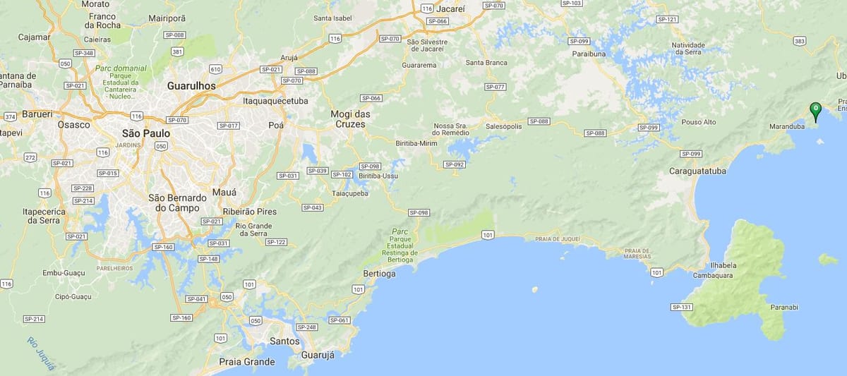 Χάρτης της παραλία της Φορταλέζα