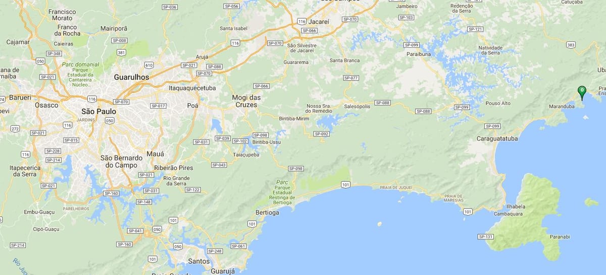 Χάρτης της παραλίας Brava