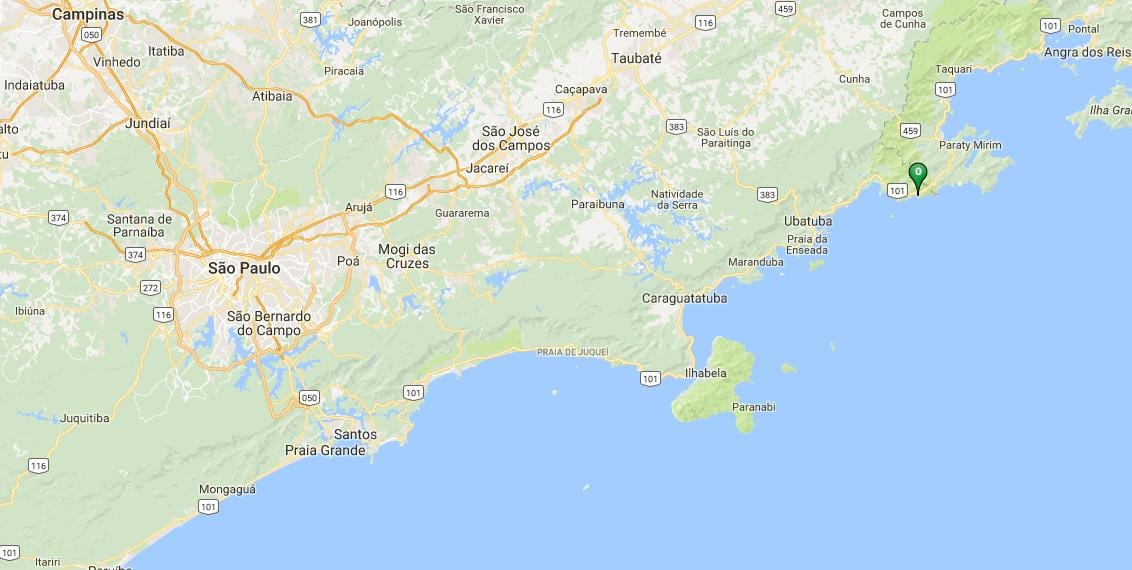 Χάρτης της παραλία Camburi