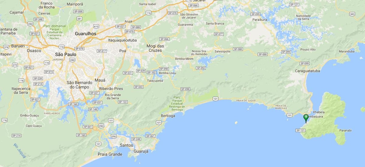 Χάρτης της παραλία Curral