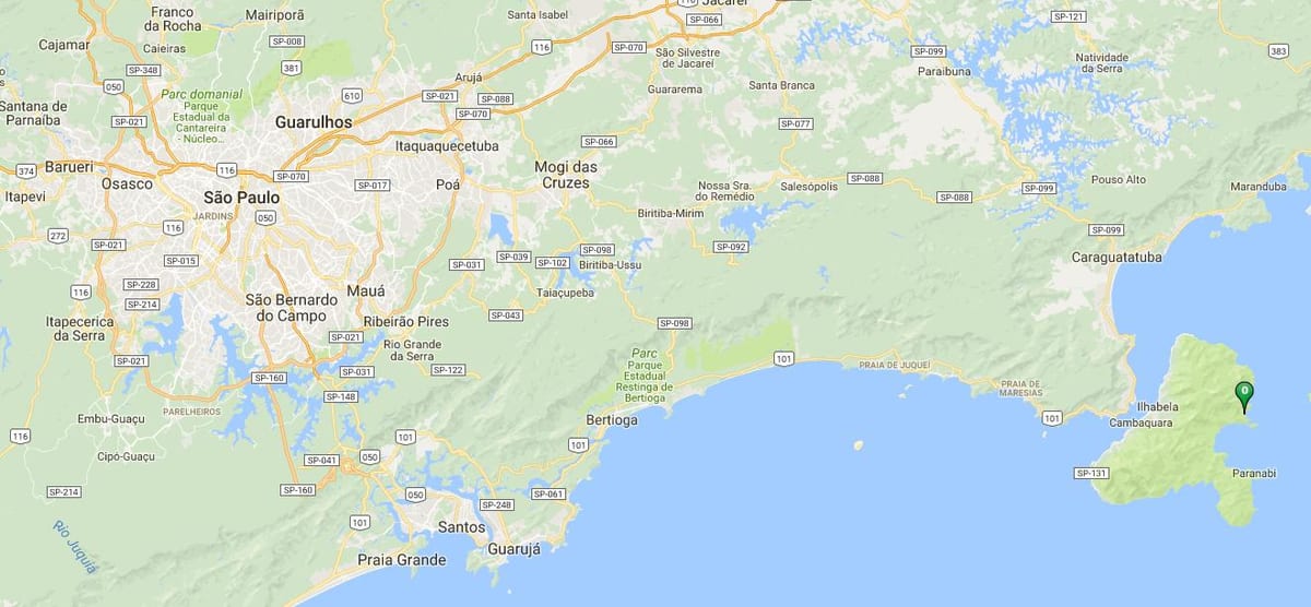 Χάρτης της παραλίας Guanxuma