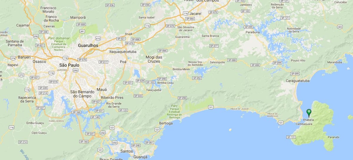 Χάρτης της παραλίας Itaguassu