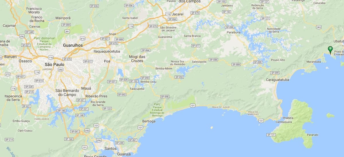 Χάρτης της παραλίας Lázaro