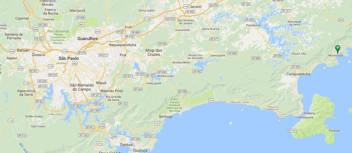 Χάρτης της παραλίας Sapê