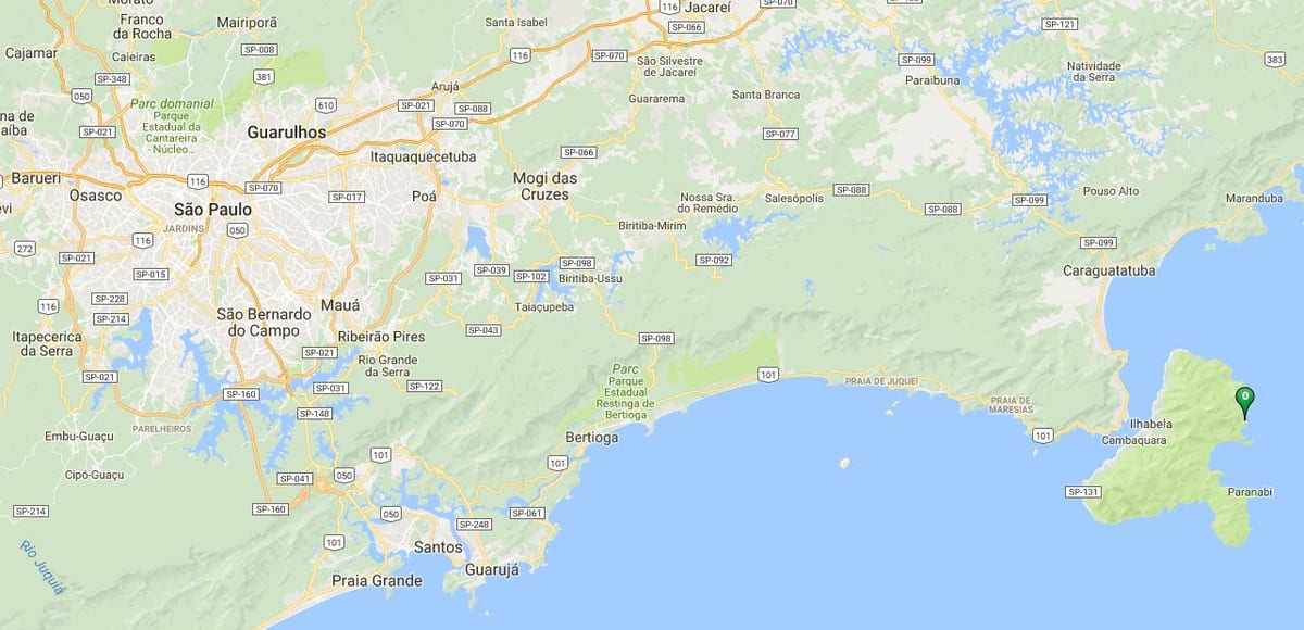 Χάρτης της παραλίας Serraria