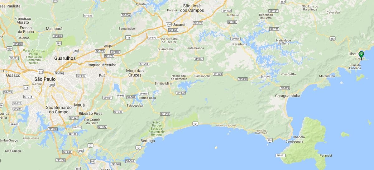 Χάρτης της παραλίας Tenório