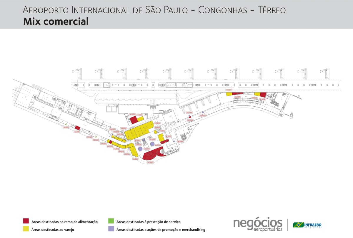 Χάρτης της Congonhas airport - Terminal