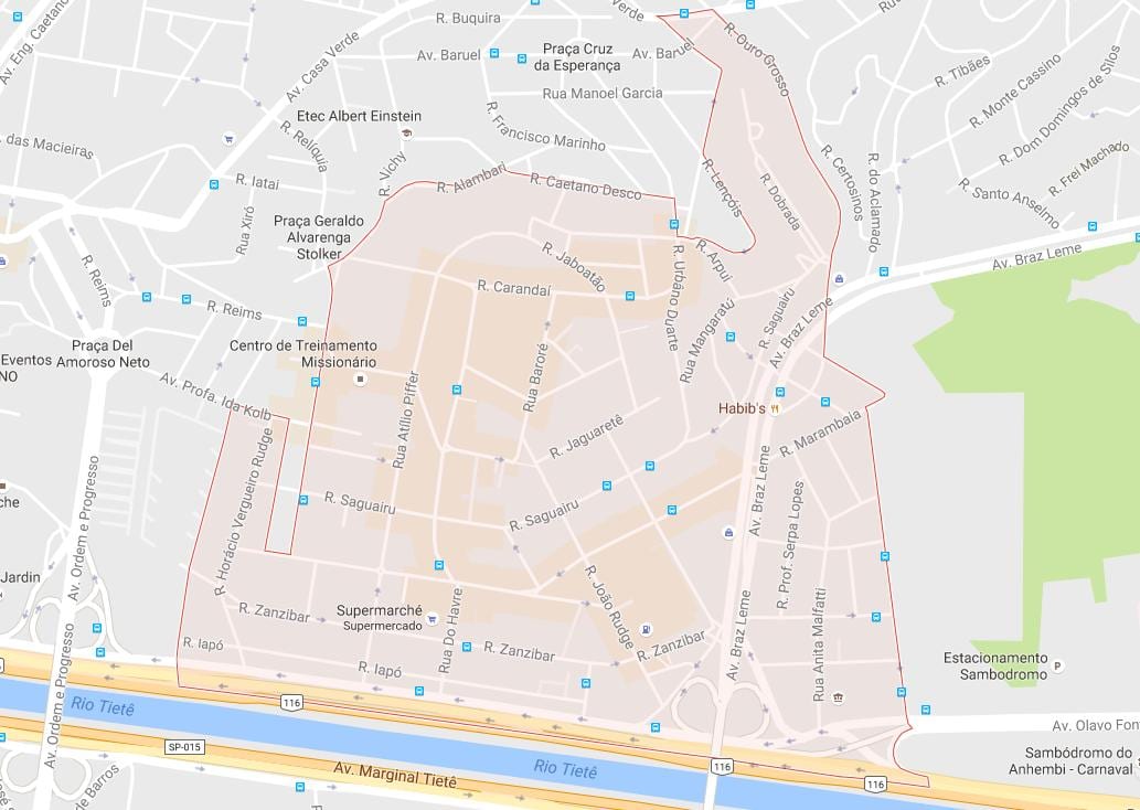 Χάρτης της Casa Verde, São Paulo