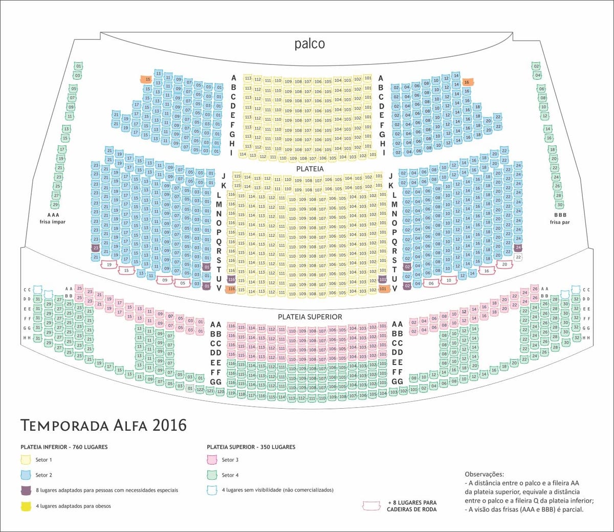 Χάρτης της Alfa Σάο Πάολο θέατρο