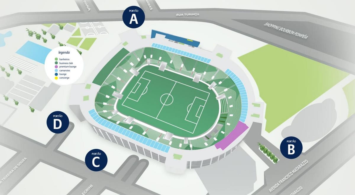 Χάρτης της Allianz Parque - Επίπεδο 3