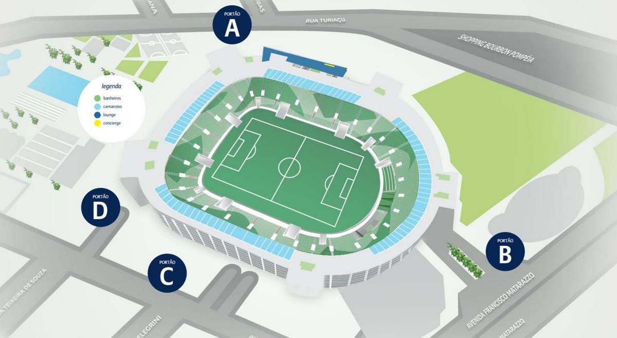 Χάρτης της Allianz Parque - Επίπεδο 4