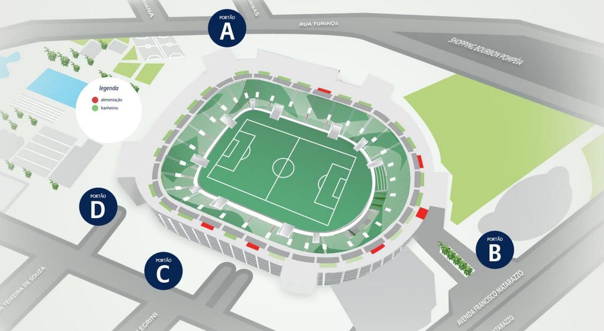 Χάρτης της Allianz Parque - Επίπεδο 5