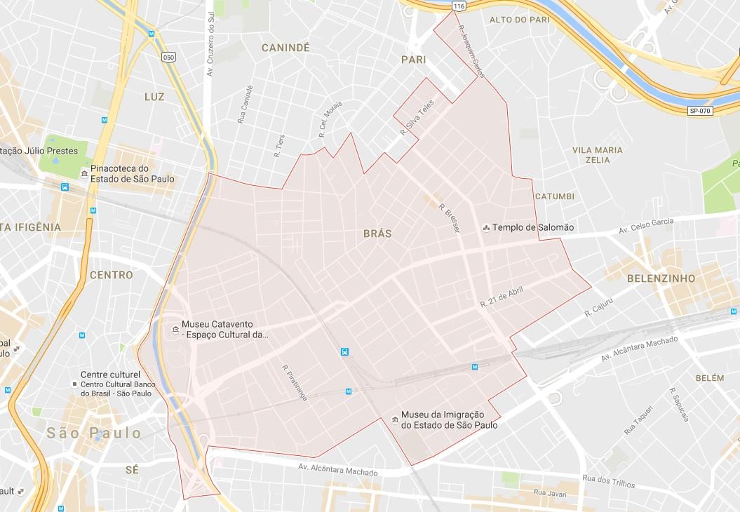 Χάρτης της Brás Σάο Πάολο