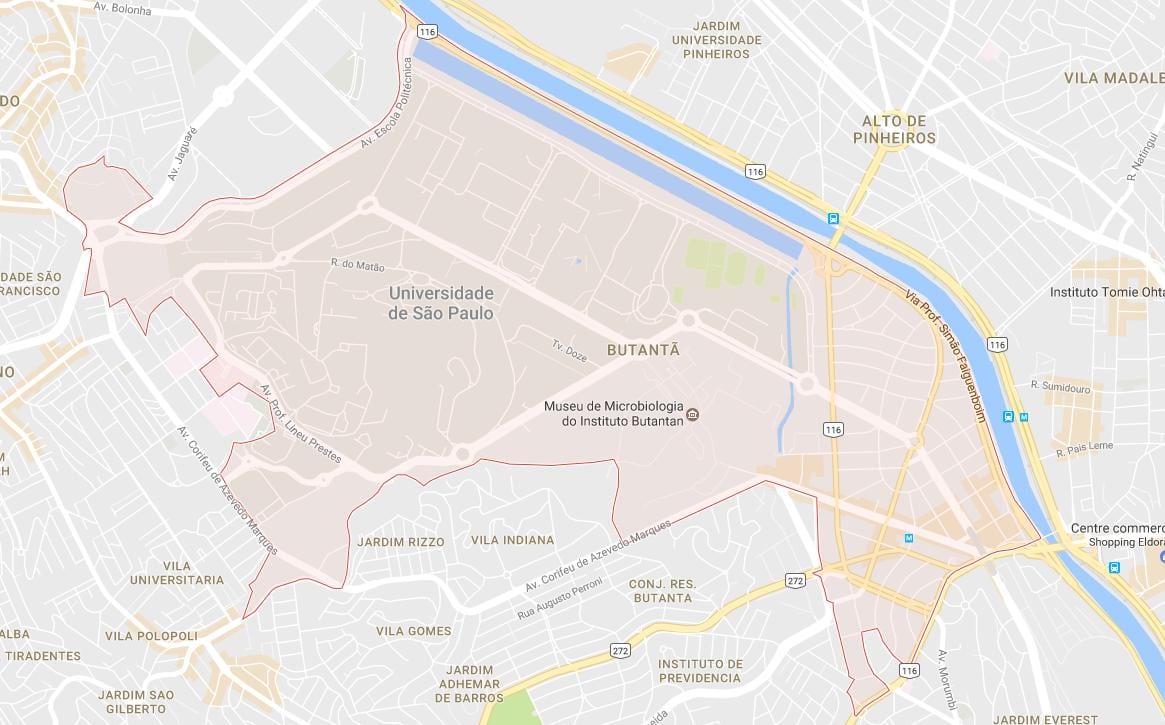 Χάρτης της Butantã Σάο Πάολο