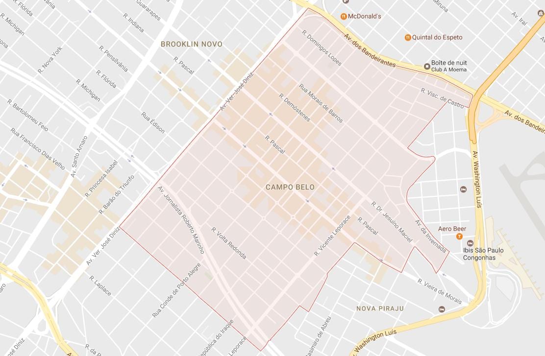 Χάρτης της Campo Belo Σάο Πάολο