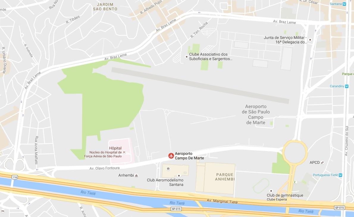 Χάρτης της Campo de Marte αεροδρόμιο