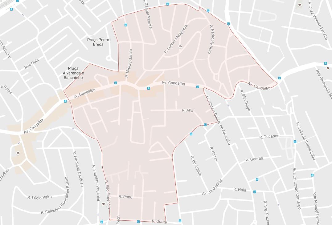 Χάρτης της Cangaíba Σάο Πάολο